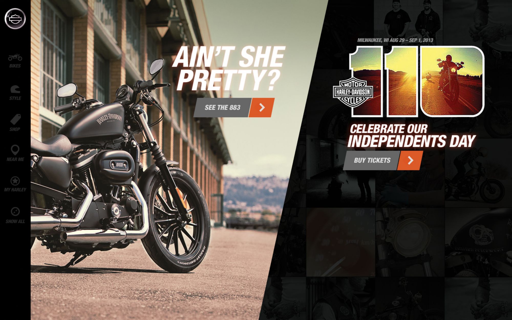 Riding, gamified — HD.com concept screen